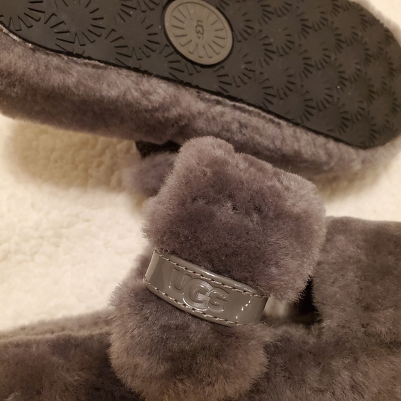 Ugg Fuzz Yeah Wedge Sandals Slides Slipp - Picture 2 of 8